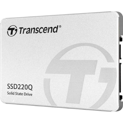 Твердотельный накопитель/ Transcend SSD SSD220Q, 2000GB, 2.5" 7mm, SATA3, QLC, R/W 550/500MB/s, IOPs 81 000/80 000, TBW 400, DWPD 0.19 (3 года)