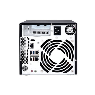 SMB QNAP TVS-472XT-PT-4G 4-Bay NAS, Intel Pentium Gold G5400T 2-core 3.1 GHz processor, 4GB DDR4 RAM (max 32GB RAM), 4x 2.5"/3.5" SATA HDD/SSD + 2x M.2 PCIe SSD slot, 2xGbE LAN, 1 x 10GBase-T, 2 x Thunderbolt 3 port