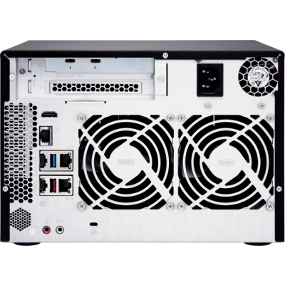 SMB QNAP TVS-672XT-i5-8G 6-Bay NAS QTS/QuTS hero OS, Intel Core i5 Processor, 8GB DDR4 RAM(2 x 4 GB) max 64GB RAM (2 x 32 GB), 6 x 2.5/3.5" SATA HDD + 2x M.2 PCIe SSD slot, 2xGbE LAN, 1 x 10GBase-T, 2 x Thunderbolt 3 port