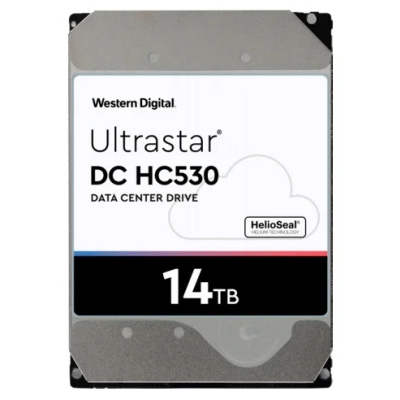 Жесткий диск/ HDD WD Single Port SAS Server 14Tb Ultrastar DC HC530 7200 6Gb/s 512MB 1 year ocs (replacement WUH721414AL5204, 0F31052, ST14000NM004J, feature Single Port SAS)