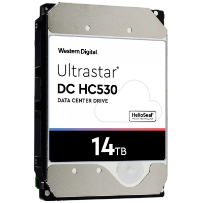 Жесткий диск/ HDD WD Single Port SAS Server 14Tb Ultrastar DC HC530 7200 6Gb/s 512MB 1 year ocs (replacement WUH721414AL5204, 0F31052, ST14000NM004J, feature Single Port SAS)