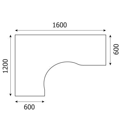 Стол RIVA левый А.СА-4 Л венге цаво Ш1600