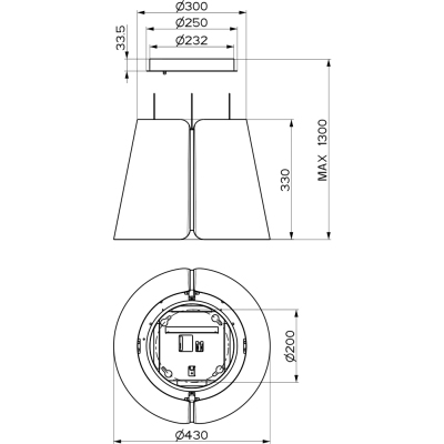 Островная вытяжка Faber BEAT WH MATT F45