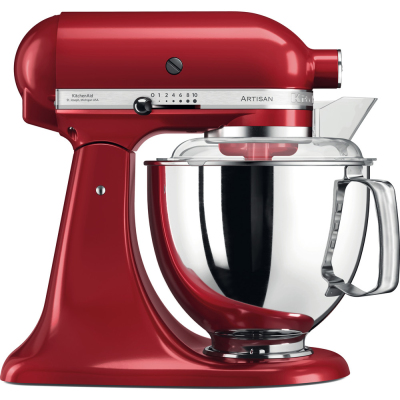 Настольный миксер с откидным блоком KitchenAid Artisan 4.8 л, красный, 5KSM175PSEER