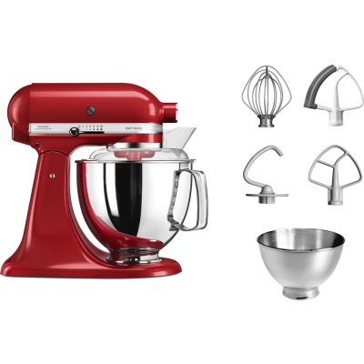 Настольный миксер с откидным блоком KitchenAid Artisan 4.8 л, красный, 5KSM175PSEER