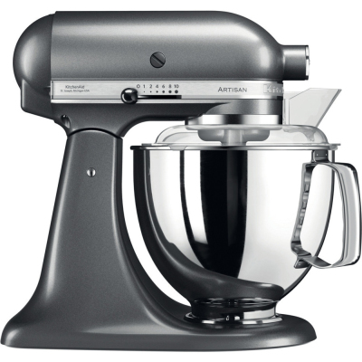 Настольный миксер с откидным блоком KitchenAid Artisan 4.8 л, серебряный медальон, 5KSM175PSEMS