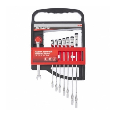 Набор ключей комбинированных трещеточных 8 шт MATRIX 14513