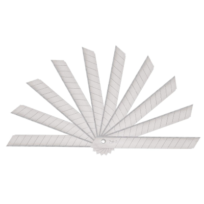 Лезвие для канцелярского ножа Deli E2012 9мм сталь (10шт/уп) пласт.кор