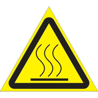 Знак безопасности W26 Осторожно. Горячая поверхность, 200 мм, пленка