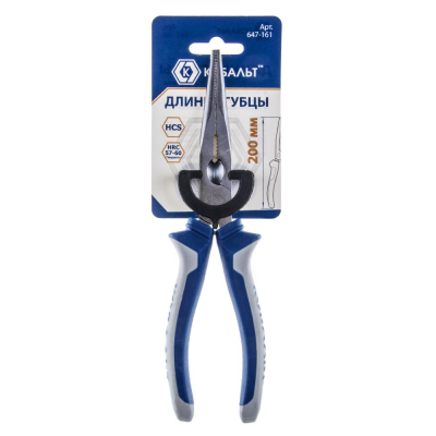 Длинногубцы КОБАЛЬТ 200 мм, подвес 647-161