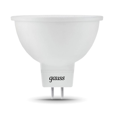 Лампа светодиодная Gauss 7W GU5.3 MR16 3000K 600lm 101505107