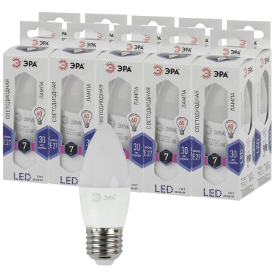 Лампа светодиодная ЭРА STD LED B35-7W-860-E27 E27 / Е27 7Вт холодный свет