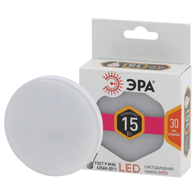 Лампа светодиодная ЭРА STD LED GX-15W-827-GX53 GX53 15Вт теплый свет