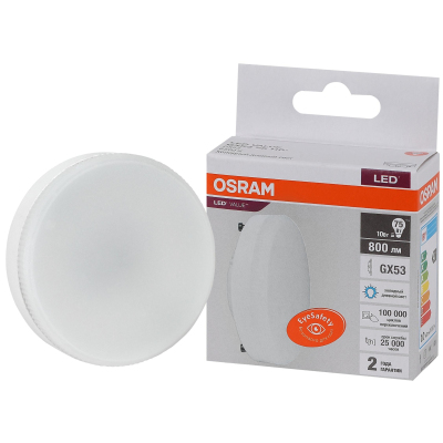 Лампа светодиодная OSRAM LED Value GX, 800лм, 10Вт (замена 75Вт), 6500К