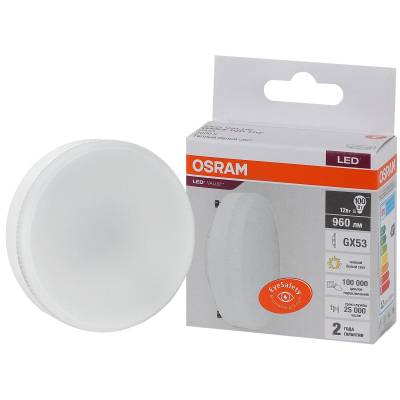 Лампа светодиодная OSRAM LED Value GX, 960лм, 12Вт (замена 100Вт), 3000К