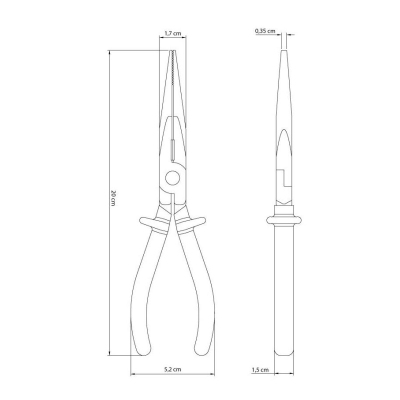 Длинногубцы комбинир 200 мм, с изоляцией 1000 В Tramontina 41008/180
