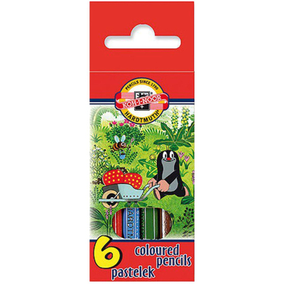 Карандаши цветные KOH-I-NOOR короткие Крот 6 цв/наб 3621006046KSNN