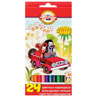 Карандаши цветные KOH-I-NOOR Крот 24 цв/наб, 3654024026KSRV