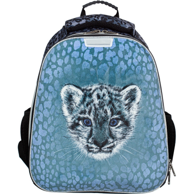 Ранец №1School Basic Барс, 2 отд., эргоном. спинка, велюр