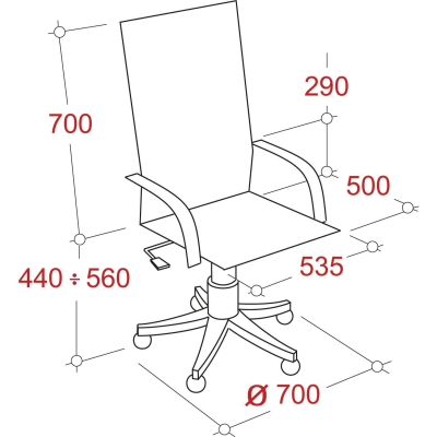 Кресло BN_Dt_Руковод. EChair-633 TR рец.кожа бежевая, пластик