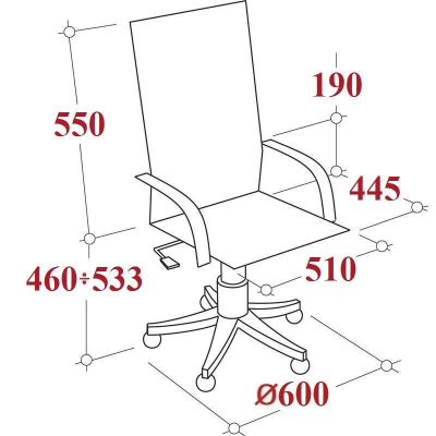 Кресло BN_U_EChair-581 TR рецикл.кожа черный, хром (детали в спинке)