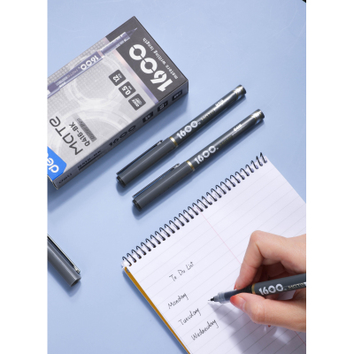 Роллер Deli Mate, диаметр шарика 0,5 мм, линия 0,4 мм, цвет чернил: черный