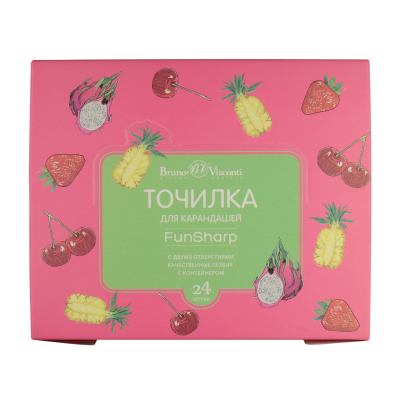 Точилка с контейнером BV КОРЗИНКА С ЯГОДАМИ 2 отвер. 4 вида в асс 35-0043