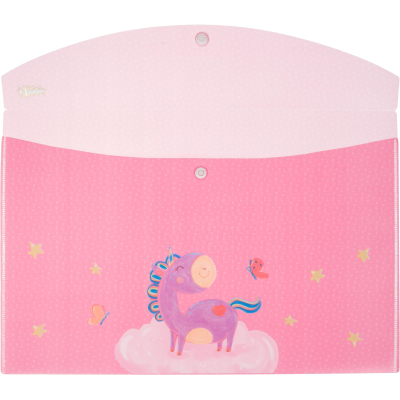 Папка-конверт на кнопке А4 №1 School Волшебный единорог 2шт/уп