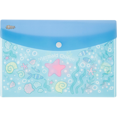 Папка-конверт на кнопке А5 №1 School Русалка 2шт/уп