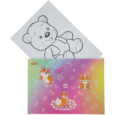 Папка-конверт на молнии zip B5 №1 School Корги