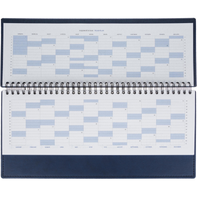 Планинг датированный 2024, синий 303х150 мм, 120стр, АТТАСНЕ Вива