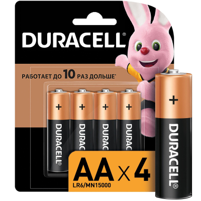 Батарейка AA  DURACELL Basic CN LR6-4BL MN1500 4 шт/уп