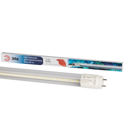 Фитолампа для растений светодиодная ЭРА FITO-15W-Ra90-Т8-AQUA для аквариума