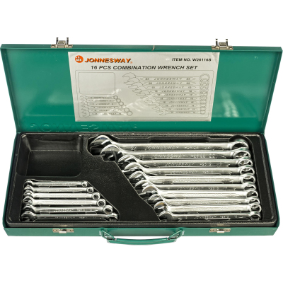 Набор ключей гаечных комбинированных в кейсе, 6-24 мм,16 предметов W26116S