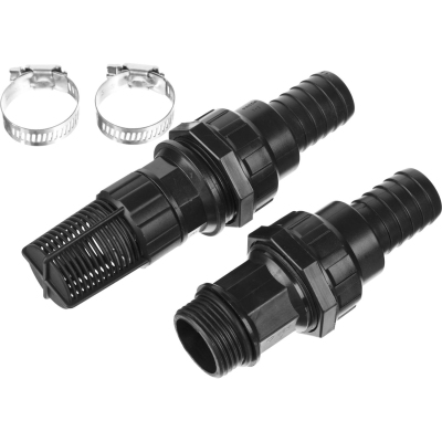 Набор для всасывающих шлангов: Клапан с фильтром,адаптер,два хомута ЗУБР