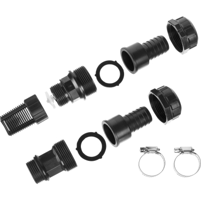 Набор для всасывающих шлангов: Клапан с фильтром,адаптер,два хомута ЗУБР