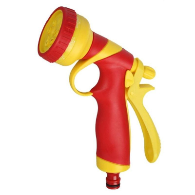 Пистолет поливочный, пластиковый с TPR, 8 режимов, курок сзади, GRINDA T-8C