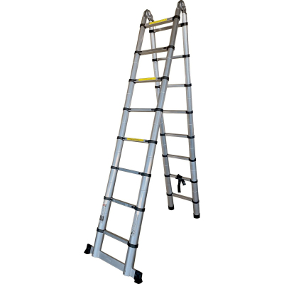 Лестница Алюмет двухсторонняя с шарниром 2,5+2,5 м (8+8 ступ) DTLH 2.5