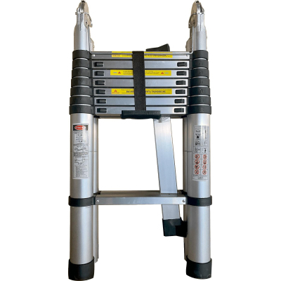 Лестница Алюмет двухсторонняя с шарниром 2,5+2,5 м (8+8 ступ) DTLH 2.5