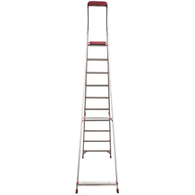 Стремянка алюминиевая усиленная 225 кг 10 ступеней, пл. лоток Новая Высота