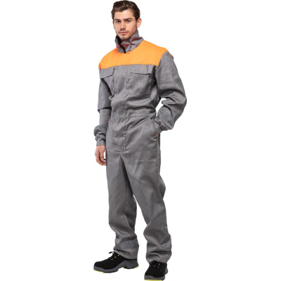 Комбинезон муж. л30-КБЗ серый/оранжевый (р.44-46) 182-188