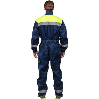 Комбинезон муж. л30-КБЗ синий/лимонный (р.48-50) 182-188
