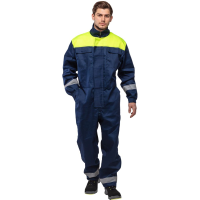 Комбинезон муж. л30-КБЗ синий/лимонный (р.48-50) 182-188