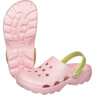 Сабо женские Ола, светло-розовый/салатовый р.41