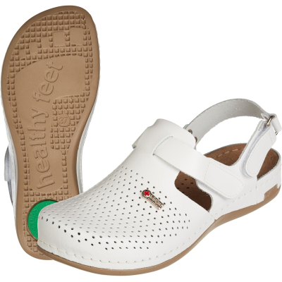 Сабо Leon белые (мод. MED951), р. 36