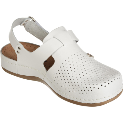 Сабо Leon белые (мод. MED951), р. 36