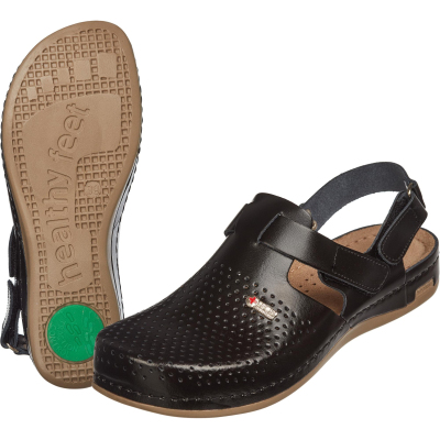 Сабо Leon черные (мод. MED951), р. 41