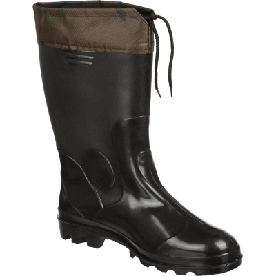 Сапоги мужские цв.черный мод.120 (р.44) ПВХ с надставкой