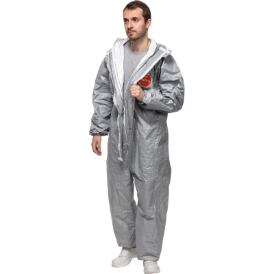 Комбинезон одноразовый защитный Тайкем 6000 F цвет СЕРЫЙ р.M (44)
