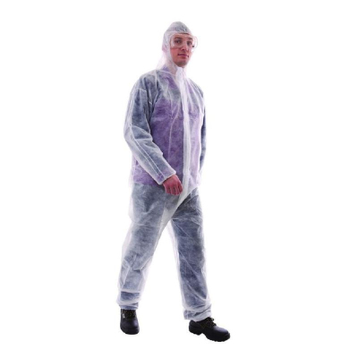 Комбинезон одноразовый Каспер, белый, 40 г/м2, р-р ХХХL 1 шт/уп